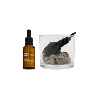 Geur diffuser lavasteen en hout Amber Dust van Meraki, duidelijk als hoofdfoto afgebeeld