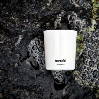Geurkaarsen set White Garden klein van Meraki, met materiaal en afwerking van dichtbij zichtbaar