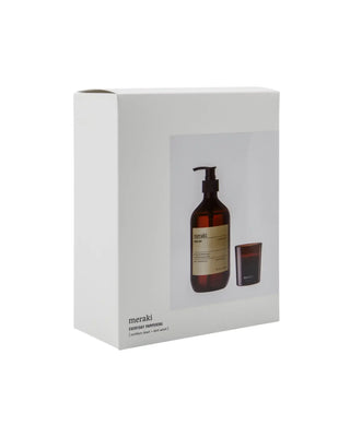 Giftset Everyday pampering van Meraki, van opzij met vorm en afwerking zichtbaar