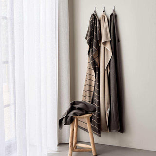 Towel Stripe green 70x140cm - Het Adres