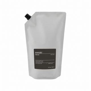 Meraki Deep Valley handzeep navulling van 1 liter in een zak met zwarte schroefdop