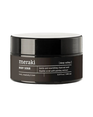 Houtskool bodyscrub Deep valley 200 ml van Meraki, duidelijk als hoofdfoto afgebeeld