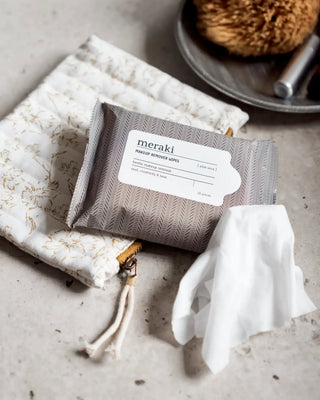 Makeup remover wipes Meraki Aloe Vera - 20 stuks van Meraki, toegepast in een rustige badkameromgeving
