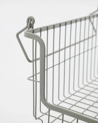 Metalen opbergmand Nico grijs 35x15x27cm van Meraki, van dichtbij met materiaal en afwerking zichtbaar
