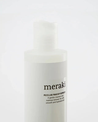 Micellar makeup remover 195ml van Meraki, schuin bekeken met vorm en afwerking zichtbaar