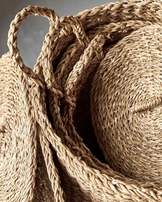 Opslagmand Round Natuur 27cm van Meraki, in een gestileerde detailopstelling