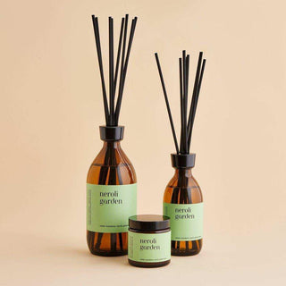 Neroli Garden geurstokjes 250ml van Mia Colonia, gecombineerd met bijpassende geuren uit de collectie