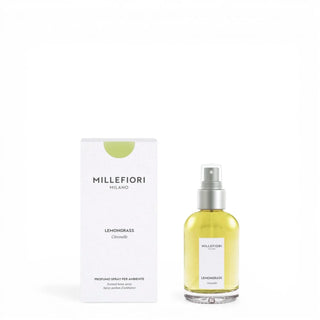 Milano Home Spray 100 ml Lemon Grass van Millefiori, duidelijk als hoofdfoto afgebeeld
