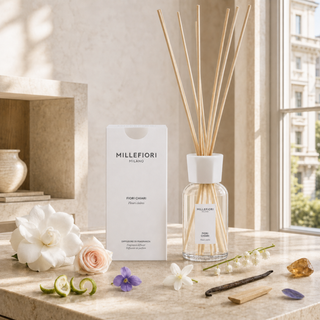 Milano Reed Diffuser 250 ml Fiori Chiari van Millefiori, toegepast in een sfeervolle interieursetting
