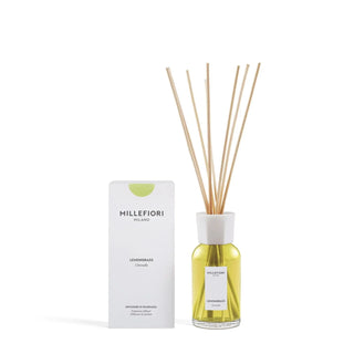 Milano Reed Diffuser 250 ml Lemon Grass van Millefiori, duidelijk als hoofdfoto afgebeeld