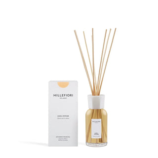 Milano Reed Diffuser 250 ml Lime & Vetiver van Millefiori, duidelijk als hoofdfoto afgebeeld