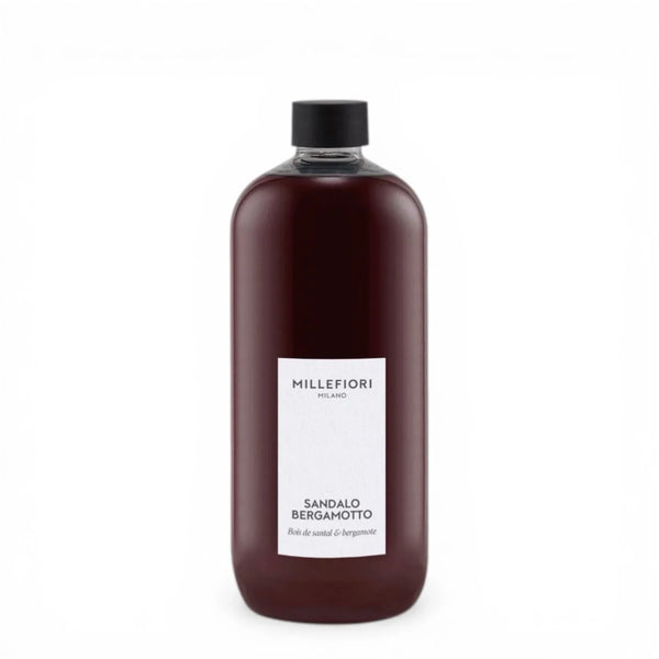 Milano Refill 500 ml Sandalo Bergamotto van Millefiori, duidelijk als hoofdfoto afgebeeld