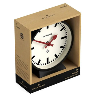 M tafelklok Railway zwart 16cm - Het Adres