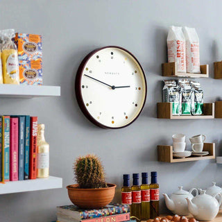 Mr Clarke wandklok Dot donker 40cm - Het Adres