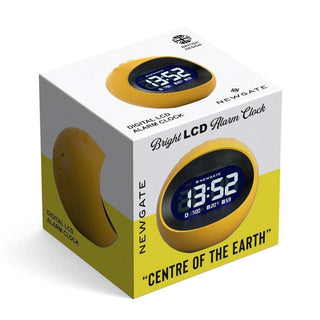 Centre of the Earth wekker geel van Newgate, samen met de originele verpakking
