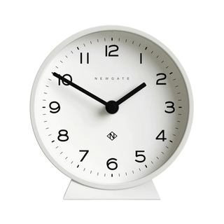 Witte Newgate Echo tafelklok met zwarte wijzers, 16 cm