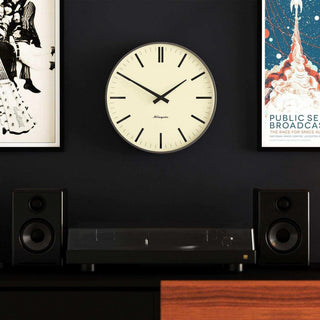 Radio City wall clock lines grey 33cm - Het Adres