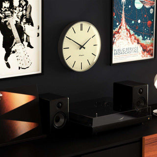 Radio City wall clock lines grey 33cm - Het Adres