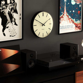 Radio City wall clock lines black 33cm - Het Adres