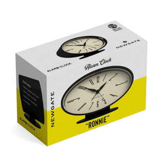 Ronnie table clock / alarm clock black/beige - Het Adres