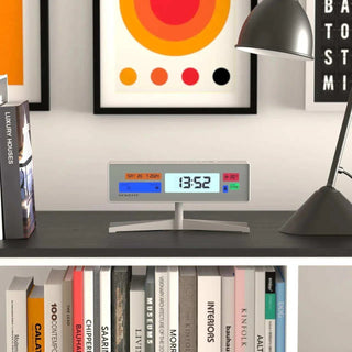 Supergenius LCD alarm clock white - Het Adres