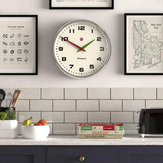 Superstore wall clock chrome 40cm - Het Adres