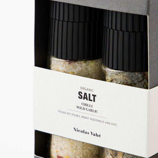 Gift box Organic Chilli salt & Wild garlic salt - Het Adres