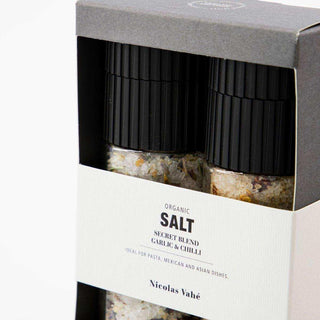 Gift box Organic Secret blend & Salt, Garlic & Chilli salt - Het Adres