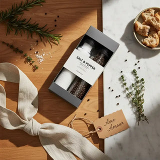 Cadeaubox Salt & Pepper van Nicolas Vahe, met verpakking en productdetails duidelijk zichtbaar