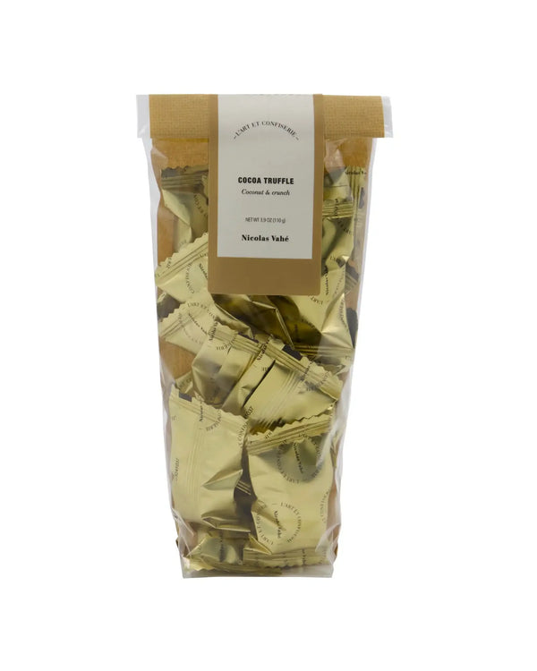 Cocoa truffles Coconut & crunch 110g van Nicolas Vahe, duidelijk als hoofdfoto afgebeeld