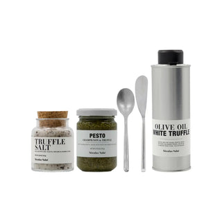 Gift bag Because Truffle Is Always in Season van Nicolas Vahe, vanuit een aanvullend aanzicht van de cadeauset