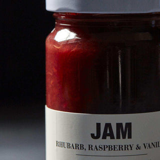 Jam rhubarb, raspberry and vanilla - Het Adres