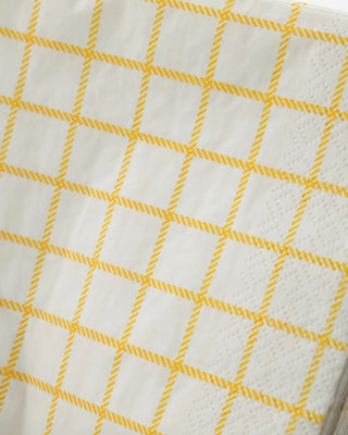 Servetten Check Geel 20x20 cm van Nicolas Vahe, in een gestileerde detailopstelling