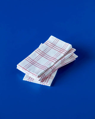 Servetten Chef Rood 40x40cm - 4 stuks van Nicolas Vahe, in een culinaire setting met bijpassende ingrediënten