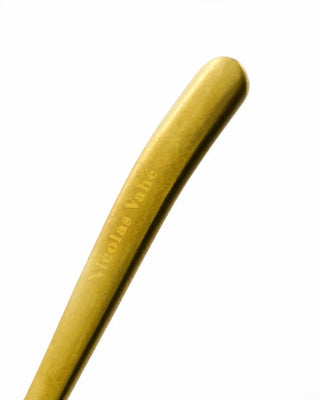 Theelepel Spoon Antiek goud - 4 stuks van Nicolas Vahe, van opzij met vorm en afwerking zichtbaar