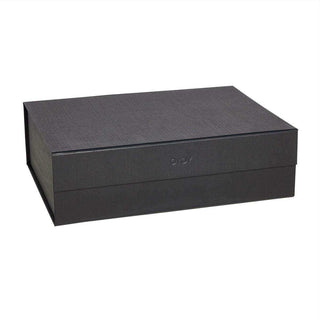 Storage box Hako black 33x45cm - Het Adres
