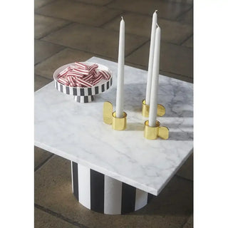 Toppu plateau zwart/wit 20cm van Oyoy, van dichtbij met patroon en afwerking zichtbaar
