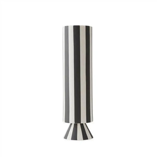 Toppu Vase schwarz/weiß 31cm - Het Adres
