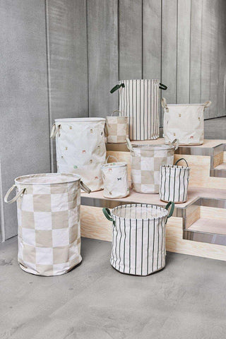 laundry basket Raita white 32x32cm - Het Adres