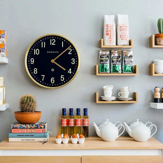 Mr Edwards wandklok messing 45cm - Het Adres