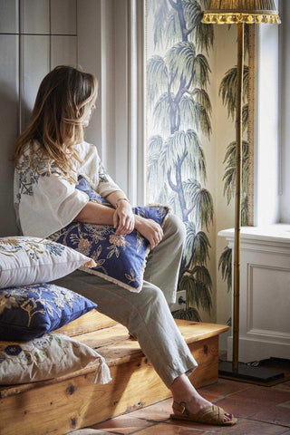 Sierkussen Morros beige 45x45cm - Het Adres