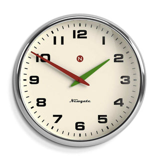 Superstore wandklok chrome 40cm - Het Adres