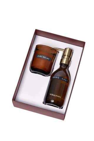 Discovery giftset Bamboo van Wellmark, van dichtbij met etiket en afwerking zichtbaar
