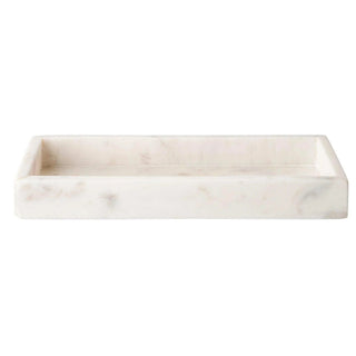 Marmor-Tablett 30x13cm weiß - Het Adres