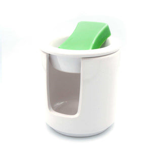 Wax melt brander keramiek wit van Woodwick, vanuit een aanvullend productaanzicht